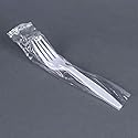 Individually Wrapped Heavy Weight Plastic Fork (1000, White Fork)