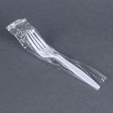 Individually Wrapped Heavy Weight Plastic Fork (1000, White Fork)