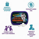 You Smell Like Uranus Mints Weird Gag for Friends Men Stocking Stuffers for Adults and Teens Cool Space Novelties for Guys Chocolate Breath Mints