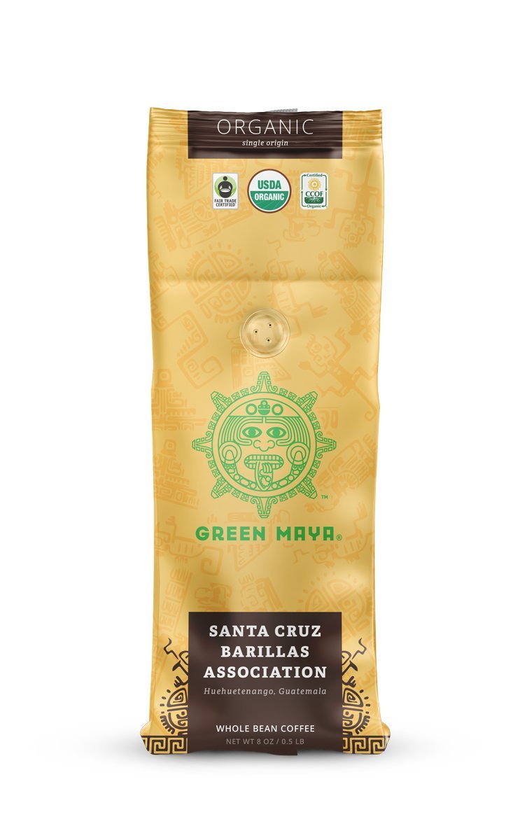 GREEN MAYA Santa Cruz Barillas Association Arabica Coffee Beans 100% Certified Organic Guatemala Single Origin Espresso Coffee