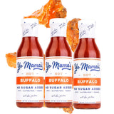 Yo Mama’s Foods Keto Hot Buffalo Dipping, Marinade & Wing Sauce - Pack of (3) - Low-Zero Carb, No Sugar Added, Whole30, Paleo, Gluten and Soy Free