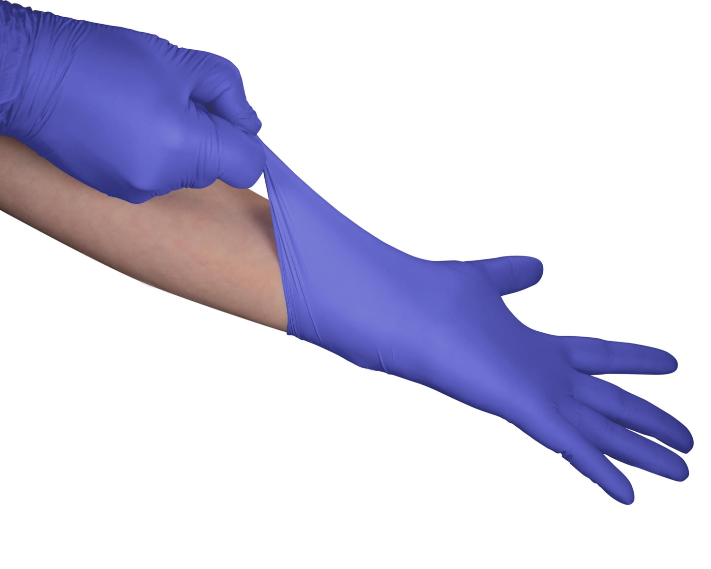 GLOVE WORLD Jeannie Nitrile Disposable Gloves - Blue, Small, 100/Box - Super Stretch, Tear-Resistant, Latex and Powder Free - Ideal for Food Prep