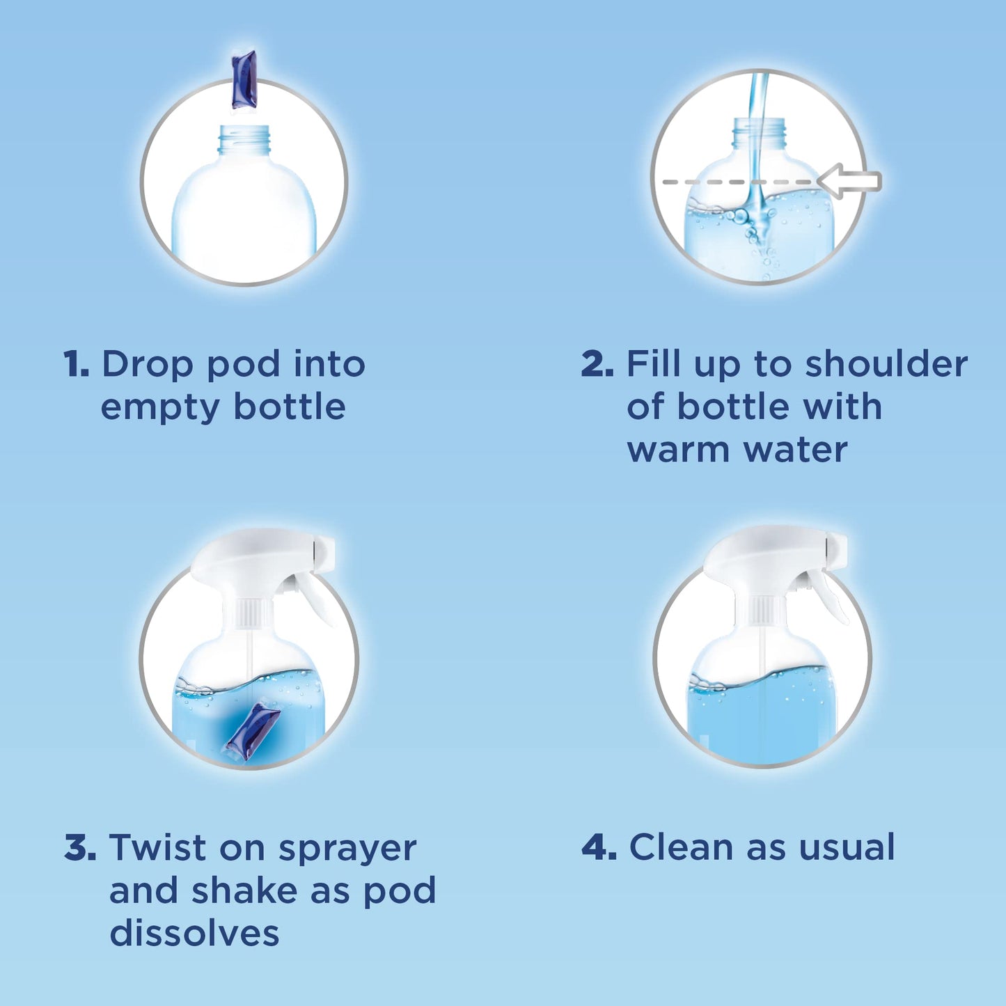 Windex Dissolve Concentrated Pods, Glass Cleaner, 3 Count Concentrated Dissolvable Refill Pods (Pack of 1)
