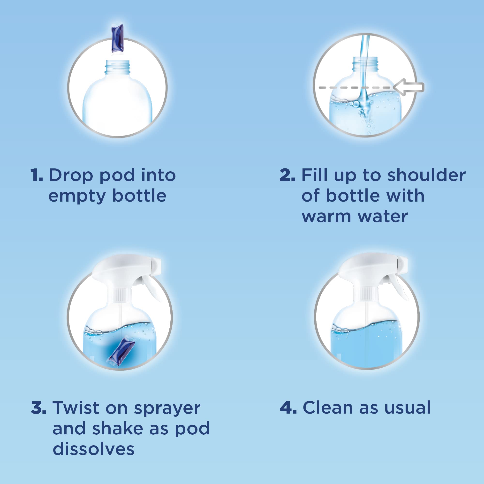 Windex Dissolve Concentrated Pods, Glass Cleaner, 3 Count Concentrated Dissolvable Refill Pods (Pack of 1)