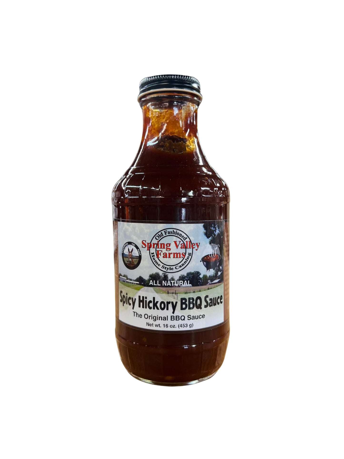 Spring Valley Farms BBQ Sauce 16 oz All Natural (Spicy Hickory BBQ Sauce)
