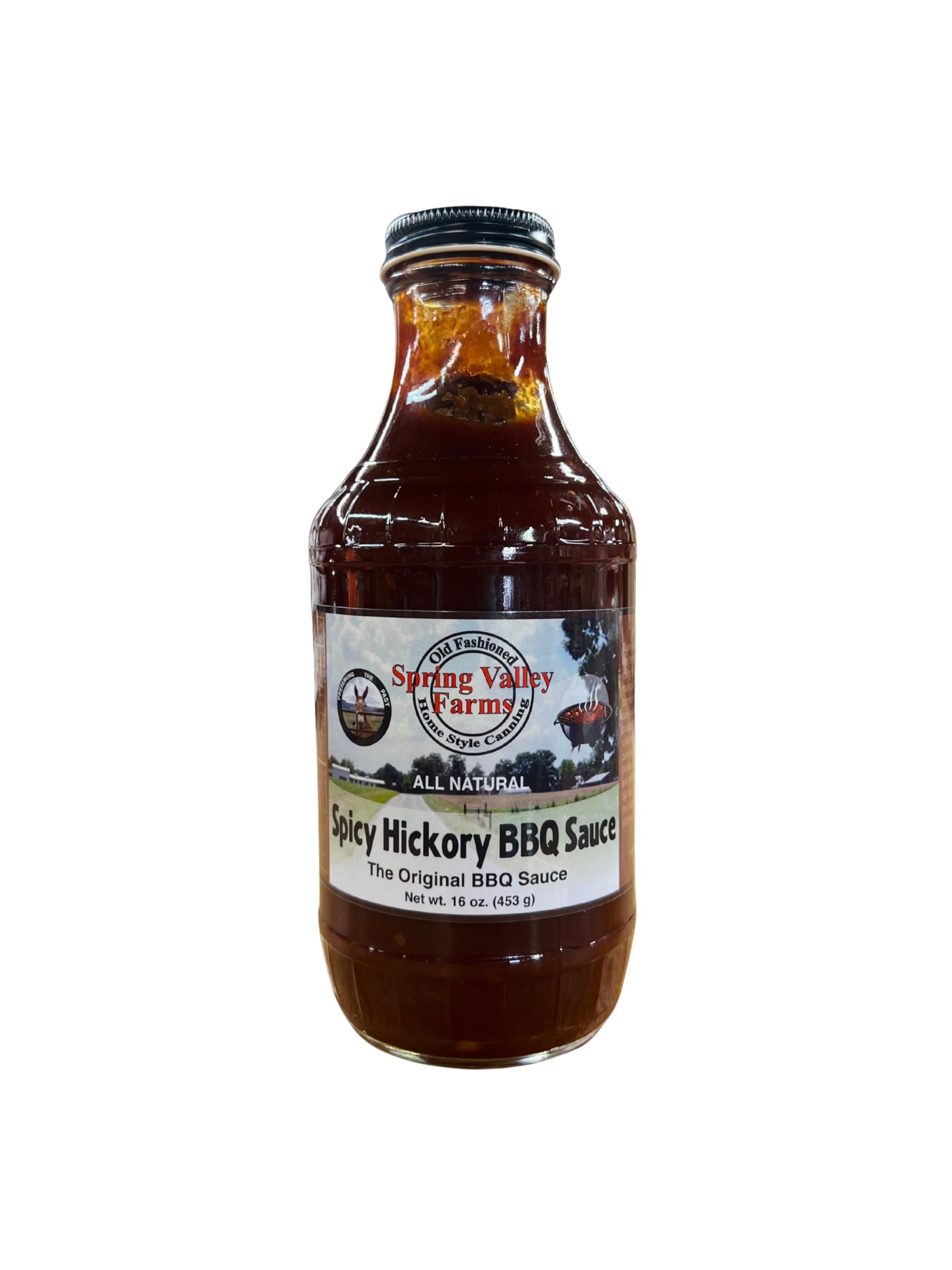 Spring Valley Farms BBQ Sauce 16 oz All Natural (Spicy Hickory BBQ Sauce)