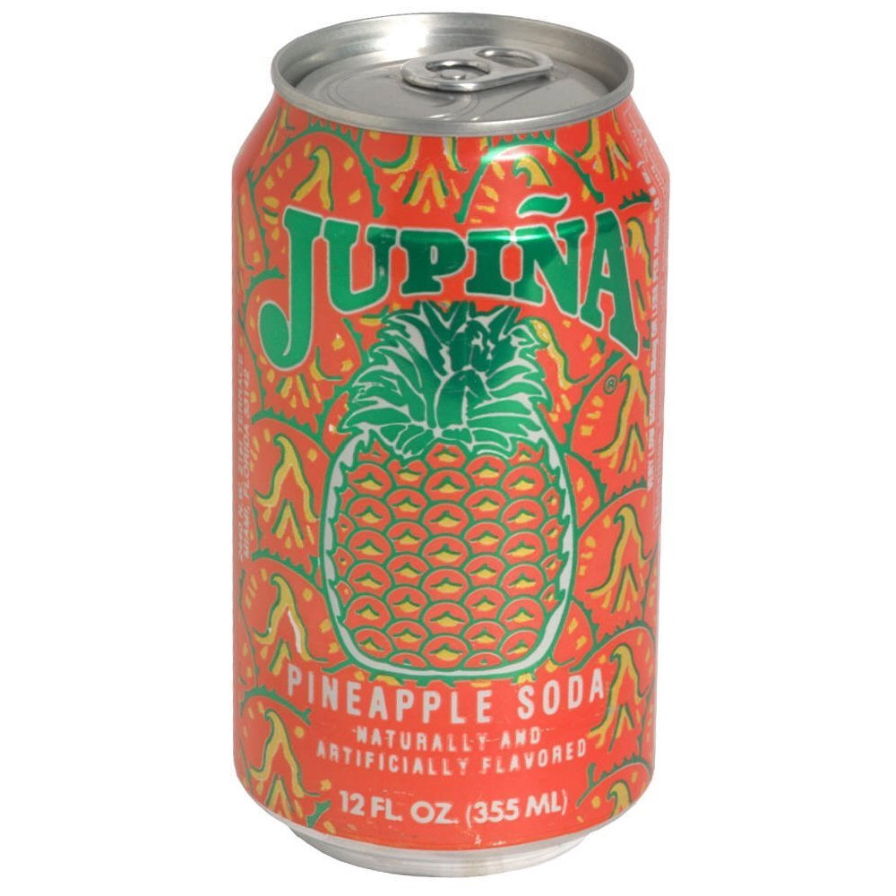 Jupina Pineapple Soda, 12oz Jar (Pack of 18, Total of 218 Oz)