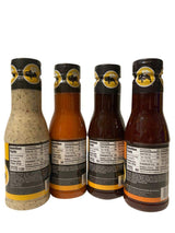 Buffalo Wild Wings Milder Variety Bundle: Parmesan Garlic, Medium, Honey BBQ, Asian Zing: 12 Ounces Each