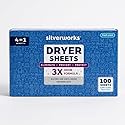 SilverWorks Dryer Sheets Laundry - Odor Eliminating Dryer Sheets with Silver Ion Technology - Softens, Fights Static & Reduces Wrinkles, Fresh Scent