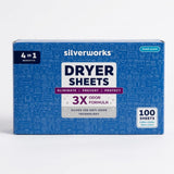 SilverWorks Dryer Sheets Laundry - Odor Eliminating Dryer Sheets with Silver Ion Technology - Softens, Fights Static & Reduces Wrinkles, Fresh Scent