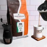 Fresh Roasted Coffee, Organic Papua New Guinea Whole Bean Coffee, Medium Roast, USDA Organic, 100% Single Origin, Kosher, 5 lb (80 oz)