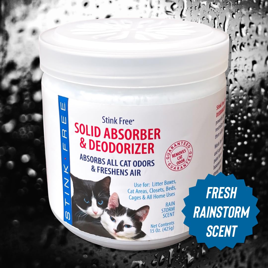 Stink Free Cat Litter Solid Deodorizer, Absorber & Room Purifier - Air Freshener, Bathroom Odor Eliminator, Basement, Control Bedroom Odor, House