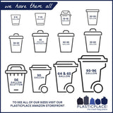 Plasticplace 14 Gallon Clear Recycling Trash Bags ? 1.2 Mil Garbage Can Liners ? 21"x16"x27’’ (200 Count), R14121CL