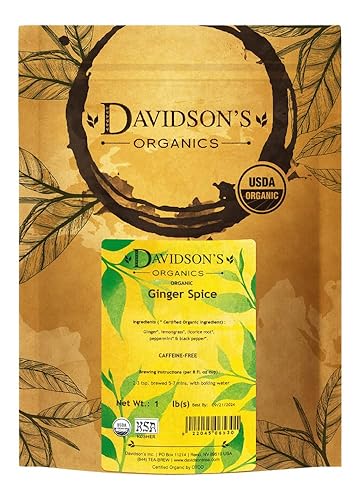 Davidson's Organics, Ginger Spice, Loose Leaf Tea, 16-Ounce Bag