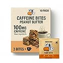 GetUp - Caffeinated Granola Bites - Peanut Butter (10 Pack) - 100mg Caffeine Energy Bites - Gluten-Free, 0 Seed Oils, All Natural - Coffee Alternative