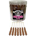 Buffalo Bills Root Beer (Brown) Rock Candy On A Stick (36-ct tub brown rock candy crystal sticks)