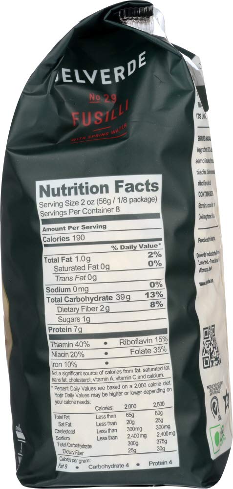 DELVERDE Pasta;Fusilli, 16 OZ