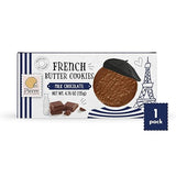Biscuiterie De L Abbaye, Cookie Pierre French Butter Milk Chocolate, 4.76 Ounce