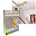 Evelots Ceiling Fan Blade Brush Cleaner - Long Extension Pole - Brush Both Sides at the Same Time - Scratch Resistant Microfiber Feather Cobweb Duster
