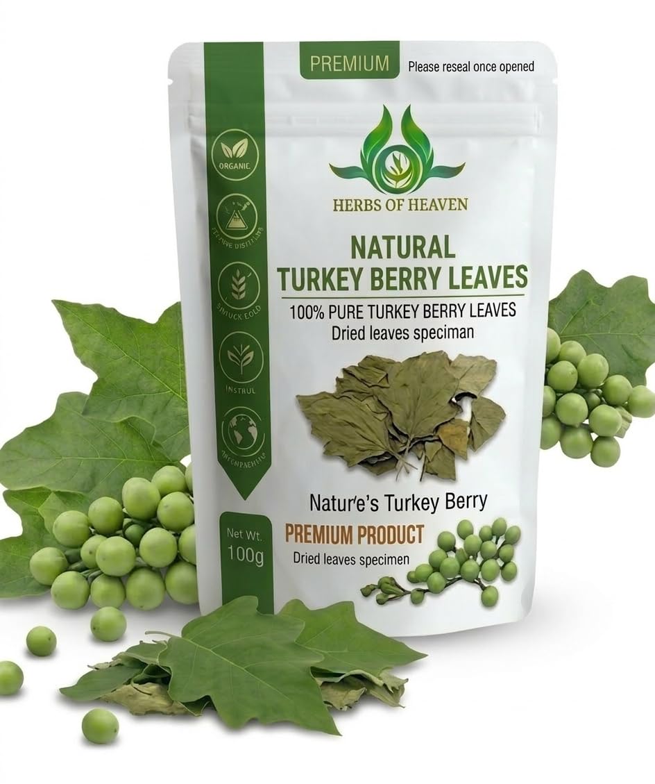 100 Turkey Berry Leaves Dried Healthy Well Cleaned Leaves - Pure & turkey Berry, Cultivated From Sri Lanka And Gluten Free