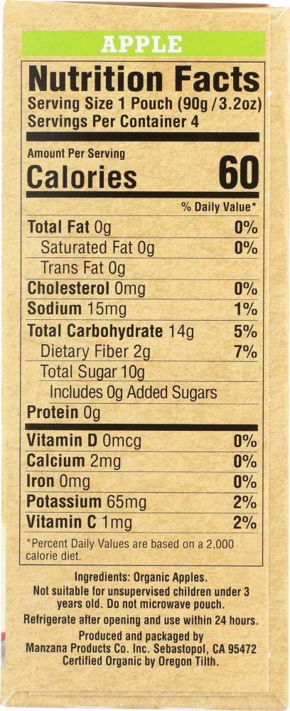 North Coast Organic Apple Sauce 4ct Pouches (Pack of 4)4