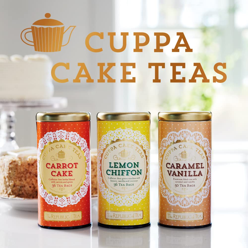 The Republic of Tea Gingerbread Cuppa Cake Red Tea, 36 Tea Bag Tin
