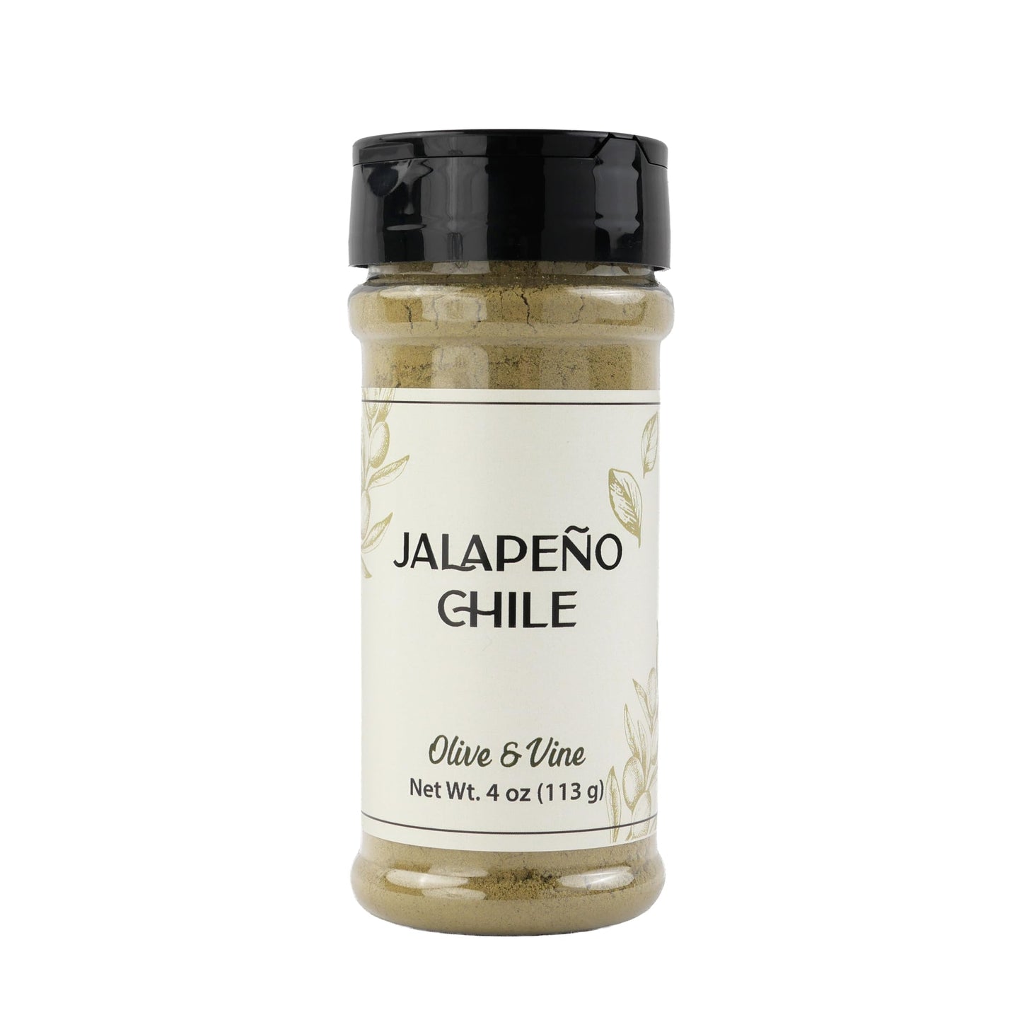 Olive & Vine Jalapeno Chile Powder, Spicy Flavor, For Tacos & Salsas, Rich Tradition, Authentic Taste, For Global Recipes (4 Ounce)