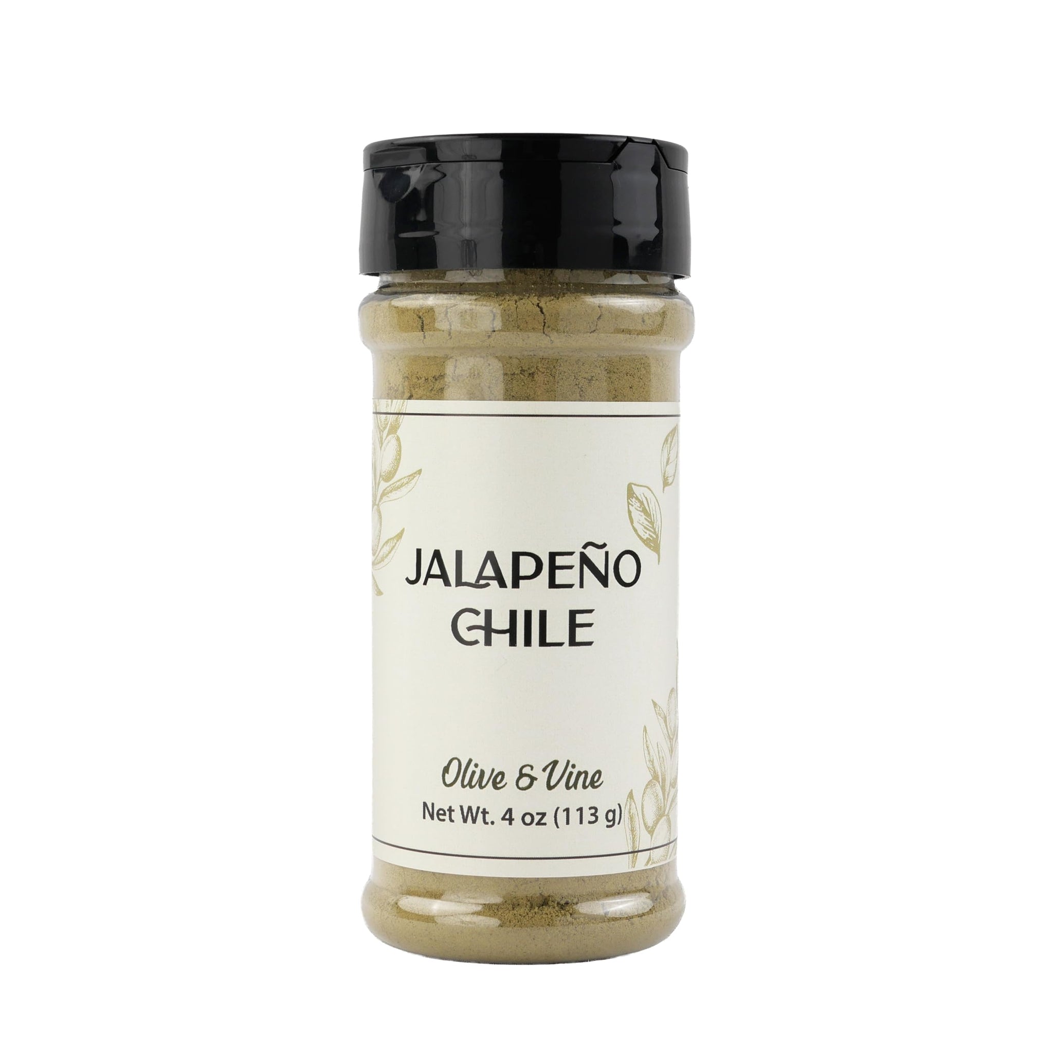 Olive & Vine Jalapeno Chile Powder, Spicy Flavor, For Tacos & Salsas, Rich Tradition, Authentic Taste, For Global Recipes (4 Ounce)