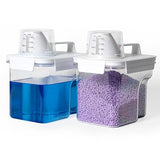G2 GO2GETHER Laundry Detergent Container,2Pack -51oz Laundry Detergent Dispenser with 5 labels for Laundry Room, Laundry Scent Beads