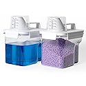 G2 GO2GETHER Laundry Detergent Container,2Pack -51oz Laundry Detergent Dispenser with 5 labels for Laundry Room, Laundry Scent Beads