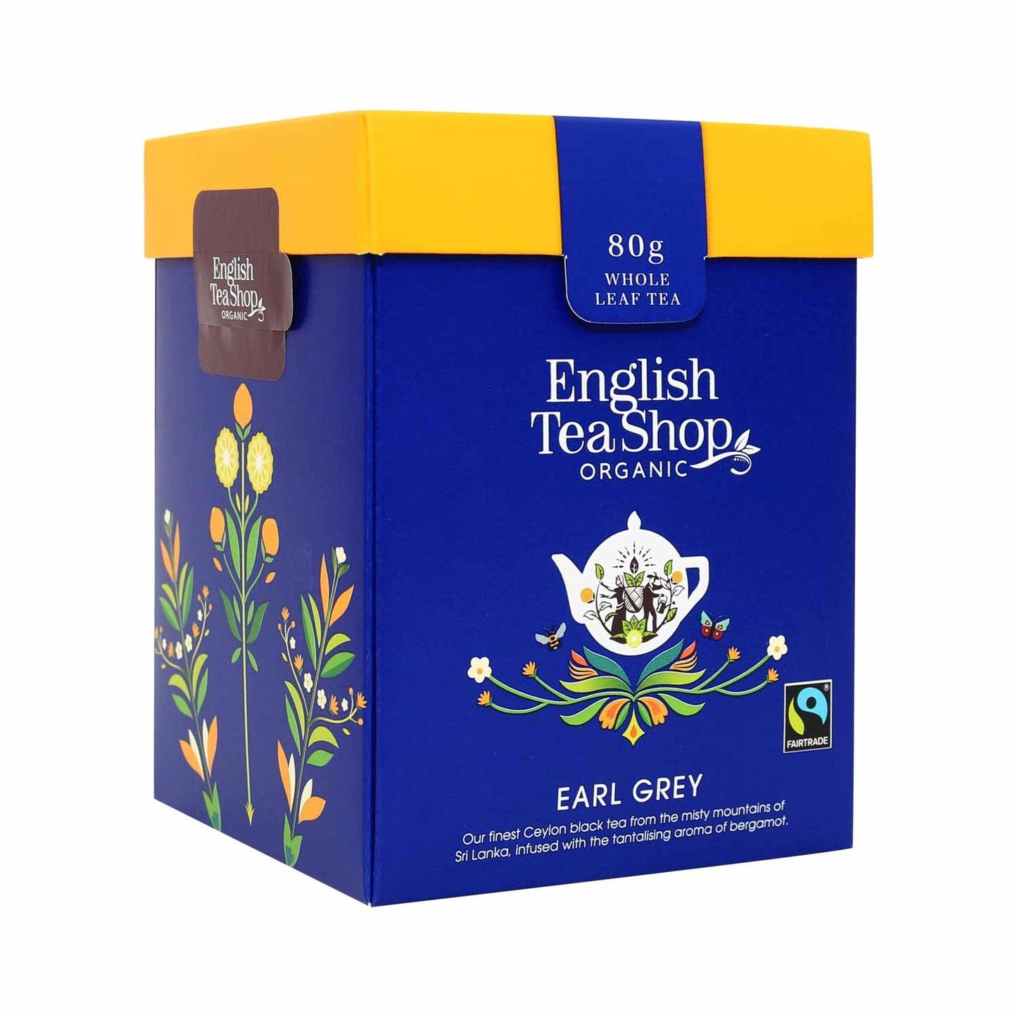 English Tea Shop Organic Fairtradeearl Grey - 80g Whole Leaf Tea Pack, 80g