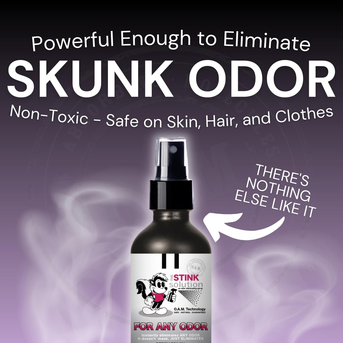 Unscented Odor Eliminating Spray with OAM. Eliminates all odors without using any fragrance. Completely Safe and incredibly effective. 2 16 oz Bottles