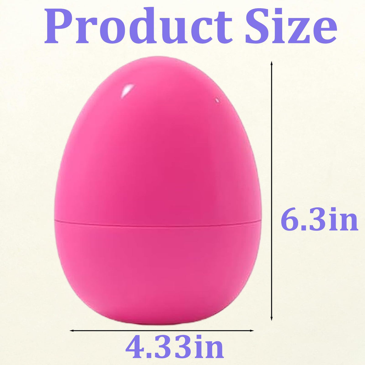 Azheeuiy 6 Pack Jumbo Easter Eggs,6.3'' Bright Plastic Giant Eggs with Flat Bottom, Empty Refillable for Easter Eggs Hunt, Filling Treats Party Favor