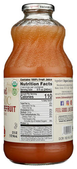 Organic Pink Grapefruit Juice (Pack of 12)