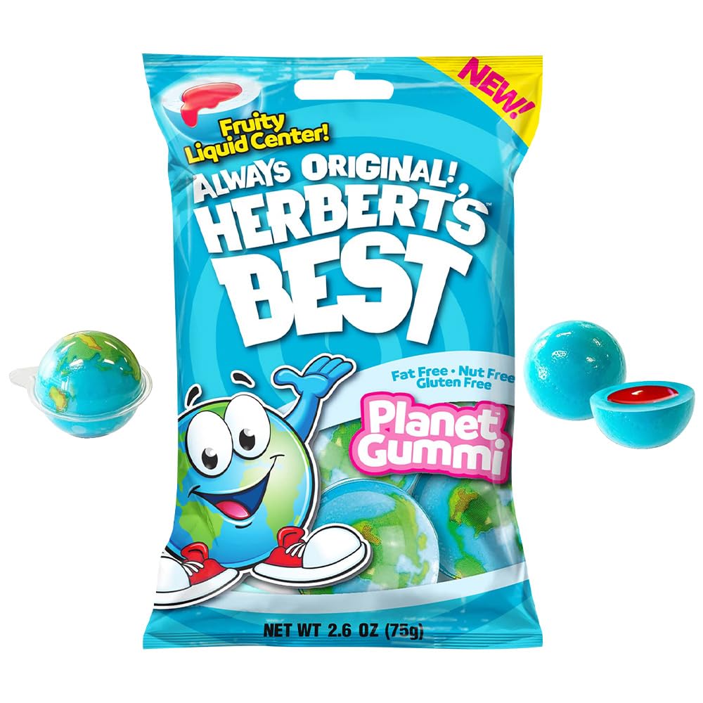 PURA PARCEL Herbert's Best Gummies - Pack of (4) Peg Bags - Viral TikTok Gummy Candy (Planet Gummi)