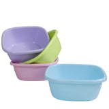 Anbers 12-Quart Dish Pan/Wash Basin, 13" x 13" x 5.12", Set of 4