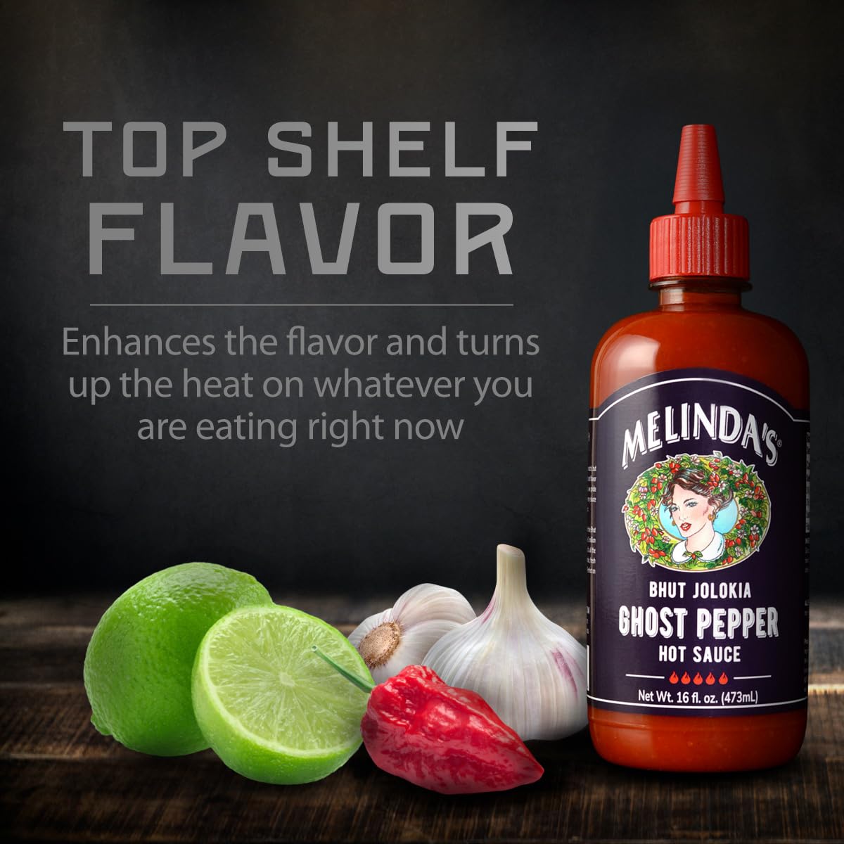Melinda’s Ghost Pepper Hot Sauce - Gourmet Extra Spicy Hot Sauce - Made with Fresh Ingredients, Ghost Peppers (Bhut Jolokia), Habanero Pepper, Carrot