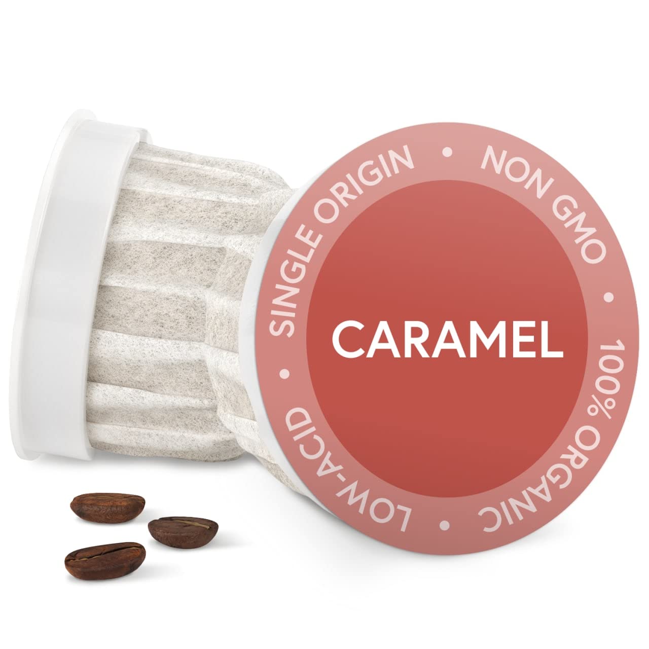 Fabula Organic Coffee Pods Caramel Medium Roast - Low Acid - Single Origin - Mold Free - Non-GMO - Fair Trade - Only Compatible with Keurig K Cup 1.0