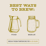 Bizzy Organic Cold Brew Coffee | Light & Bright Blend | Coarse Ground Coffee | Light Roast | Micro Sifted | Specialty Grade | 100% Arabica | Brew Bags