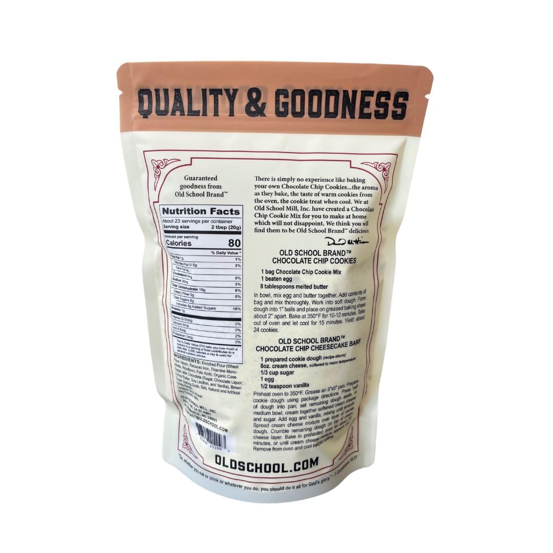Old School Brand Chocolate Chip Cookie Mix - 16 oz Package - Great For Holiday and Year Round Baking! YUM! (1)