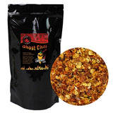 Natural Bhut Jolokia Orange Flakes | Dried and Crushed Orange Ghost Pepper Flakes by Fiery Farms (1lb)