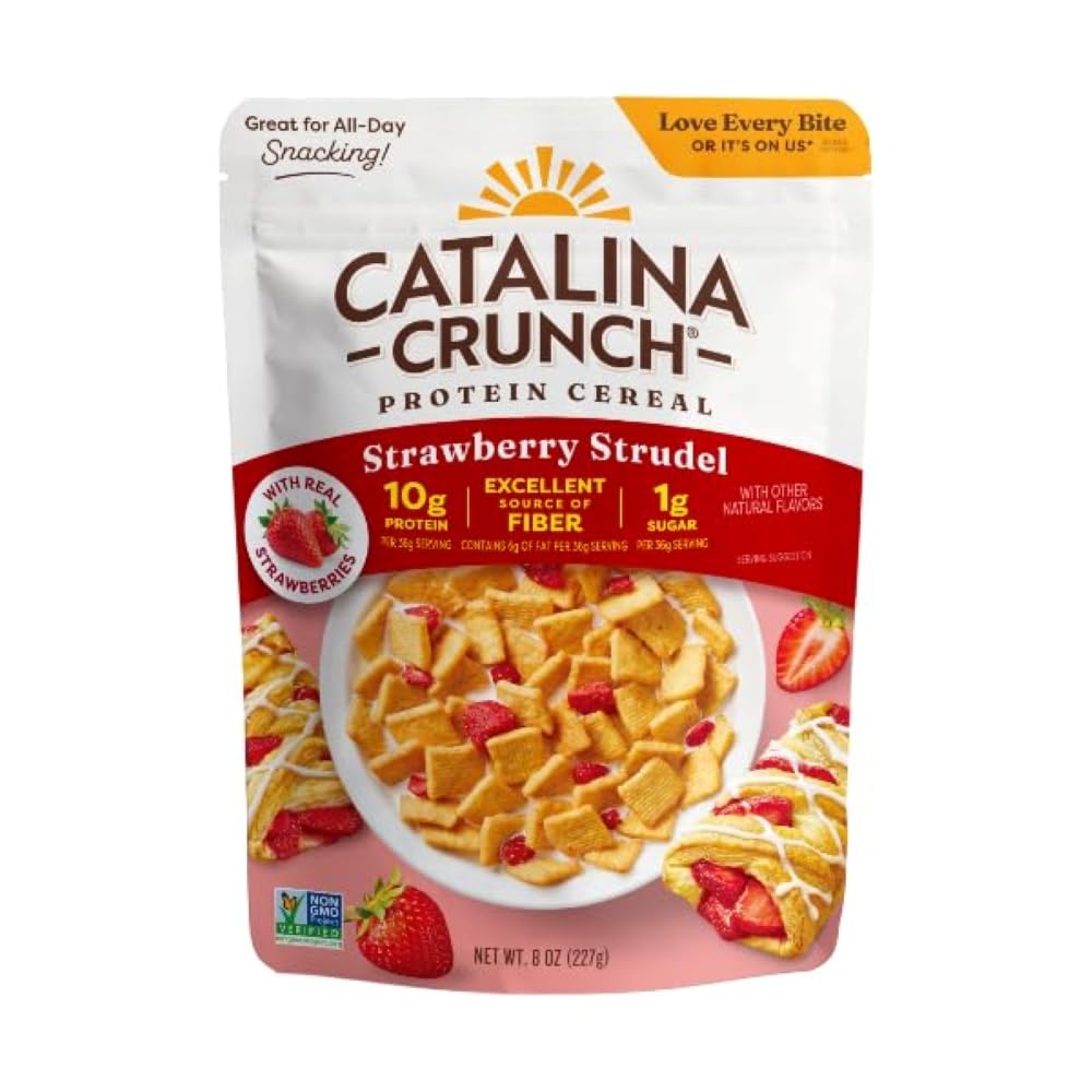 Catalina Crunch Protein Cereal, Strawberry Strudel, 8 oz Bag (Pack of 1)