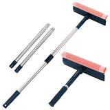 Professional Window Squeegee,2-in-1 Window Cleaner with 56" Long Stainless Steel Handle,Window Washing Kit, Glass Door Cleaner,Multi-Use Car