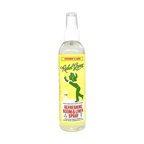 Rebel Green Peppermint Lemon Room and Linen Spray, 8 FZ