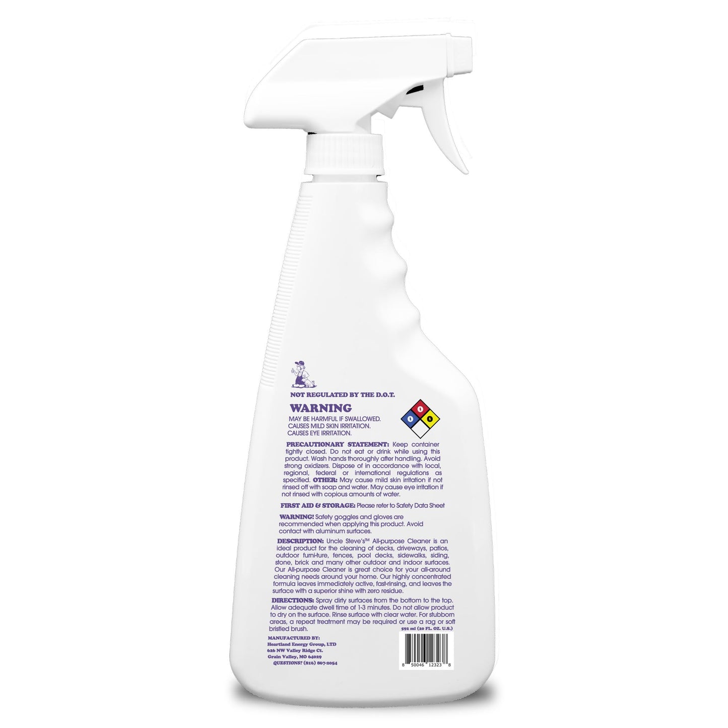 UNCLE STEVE'S® All-purpose Cleaner - Made in the USA - Pet & Kid Friendly - Eco-Friendly - Non-Toxic (1, 20 OZ)