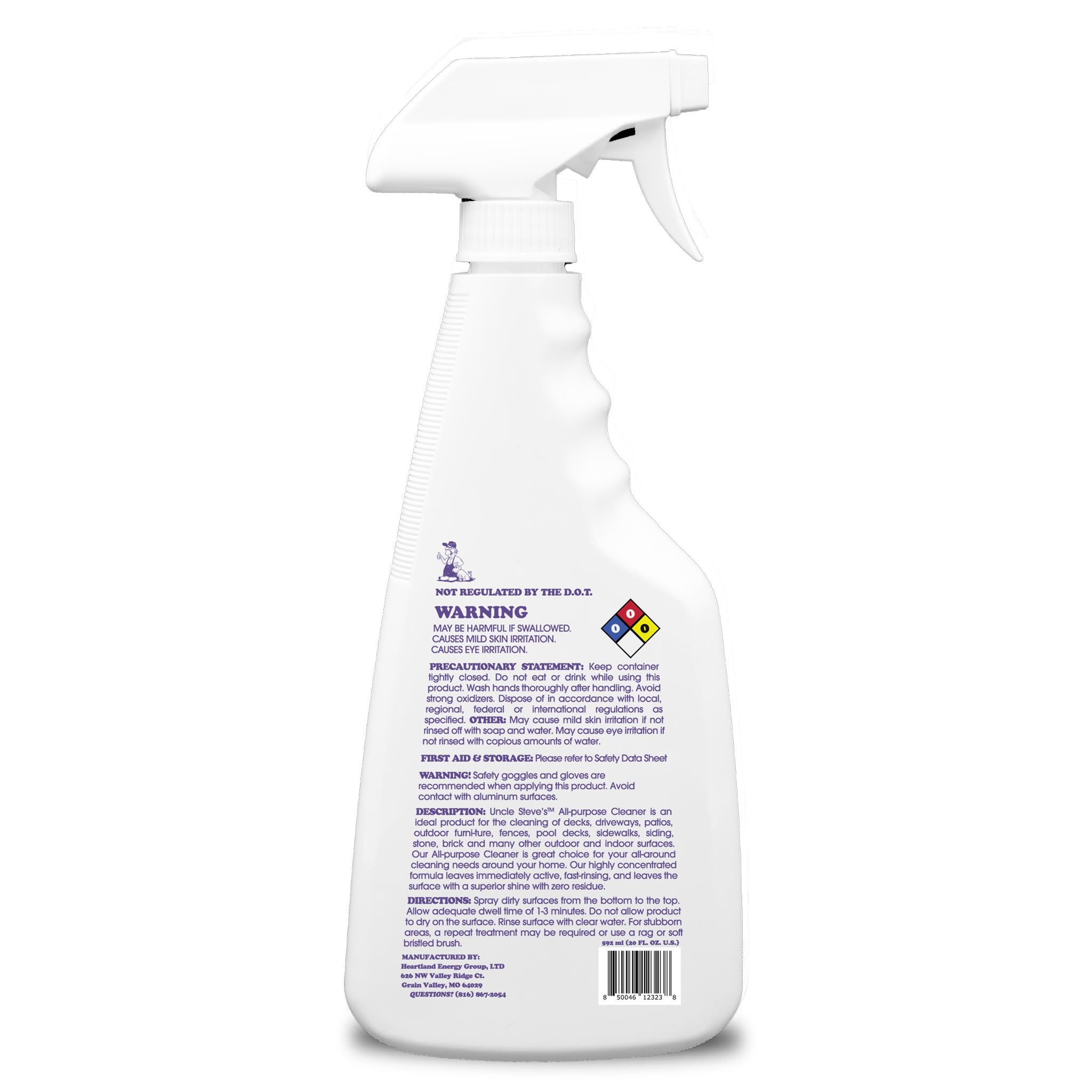 UNCLE STEVE'S® All-purpose Cleaner - Made in the USA - Pet & Kid Friendly - Eco-Friendly - Non-Toxic (1, 20 OZ)