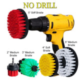 DUOSHIDA Drill Brush Soft Medium Stiff Bristle Powered Scrub Attachments Cleaning Kit for Bathroom Shower Grout Carpet Tires Boats Ceramic Marble