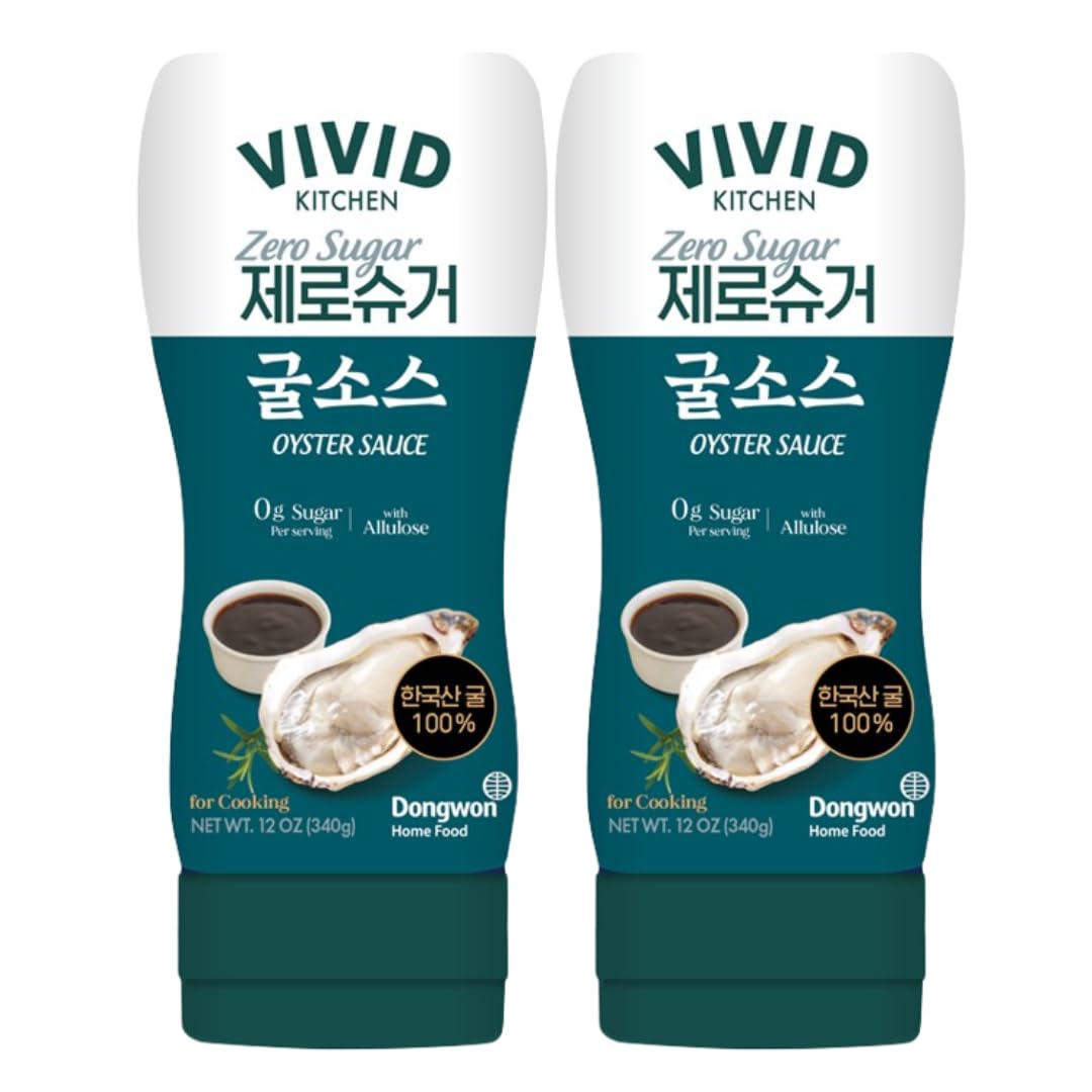 VIVID KITCHEN Oyster Sauce | Zero Sugar & Low-Calorie Sauces | No Preservatives | Versatile, Easy-to-Squeeze | for Cooking, Stir-Fries, Marinades,