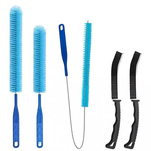 Fanbay 5Pcs Dryer Vent Cleaner Kit Dryer lint Brush Dryer Cleaning Brush Vent Cleaner, Drain Snake, pet Hair Remover Tool for Laundry Drains (30inch)