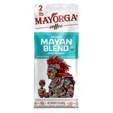 Mayorga Organic Coffee 2lb Mayan Blend - Medium Roast Whole Bean Coffee Specialty Grade, 100% Arabica, Slow Roasted, Chocolate and Floral Flavor